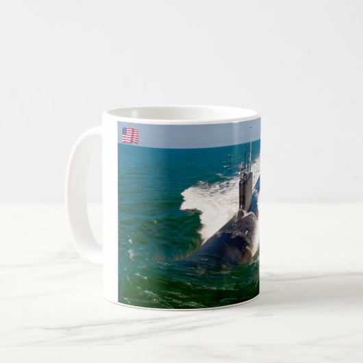 SOUS-MARINE D'ATTAQUE RAPIDE - SSN-781 Mug (Devant gauche)