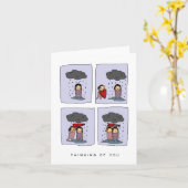 Sous mon parapluie | Carte Sympathique mignonne (Fleur jaune)