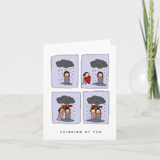 Sous mon parapluie | Carte Sympathique mignonne