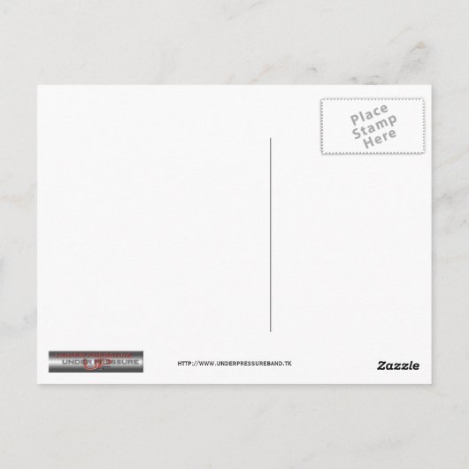 Sous pression Carte postale débranchée (Dos)