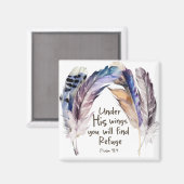 Sous ses ailes vous trouverez refuge, Magnet (Recto/Verso)