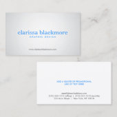 SOUS-TITRE SPOTLIGHT No 1 Designer Carte de visite (Devant / Derrière)