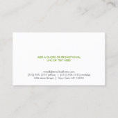 SOUS-TITRE SPOTLIGHT No 2 Designer Carte de visite (Dos)