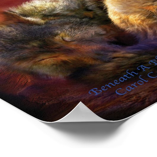 Sous Une Poster D'Art Blue Moon / Impression (Coin)