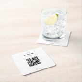 Sous-verre à code QR pour restaurants et cafés (En situation)