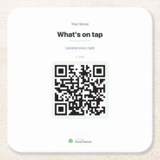 Sous-verre à code QR pour restaurants et cafés