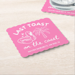 Sous-verre de fête de bachelorette Toast dernier r
