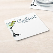 Sous-verre de fête de cocktail Verre à Martini (Incliné)