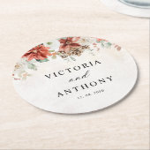 Sous-verre de mariage rond d'hiver (Incliné)