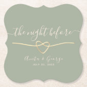 Sous-verre de repas de répétition vert sauge (Devant)