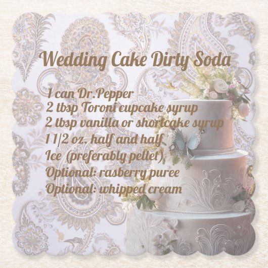 Sous-verre Dirty Soda Wedding Cake (Devant)