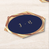 Sous-verre en papier à impression de rose métallis (Incliné)