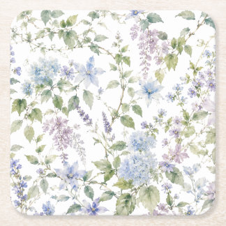 Sous-verre en papier aquarelle Fleur Bleue Sauvage