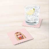 Sous-verre en papier Barb (En situation)