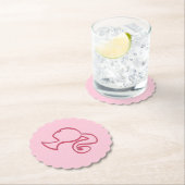 Sous-verre en papier Barb (En situation)