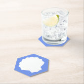 Sous-verre en papier Blue Pearl (En situation)