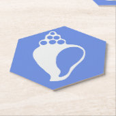 Sous-verre en papier Blue Shell (Incliné)