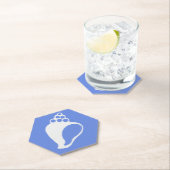Sous-verre en papier Blue Shell (En situation)