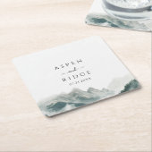 Sous-verre en papier botanique Forêt brumeuse de V (Incliné)