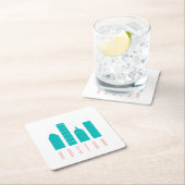 Sous-verre en papier de Boston Skyline (En situation)