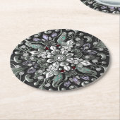 Sous-verre en papier décoratif argent violet (Incliné)