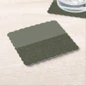 Sous-verre en papier divisé vert mousse sur mesure (Incliné)