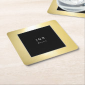 Sous-verre en papier doré lumineux (Incliné)