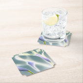 Sous-verre en papier Fleur Étincelante (En situation)