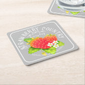 Sous-verre en papier gris fraise (Incliné)