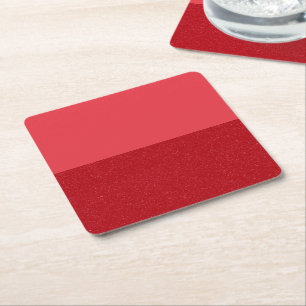 Sous-verre en papier horizontal découpé rouge toma