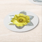 Sous-verre en papier Jonquille blanche (Incliné)