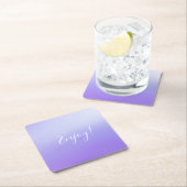 Sous-verre en papier Lavande Brume (En situation)