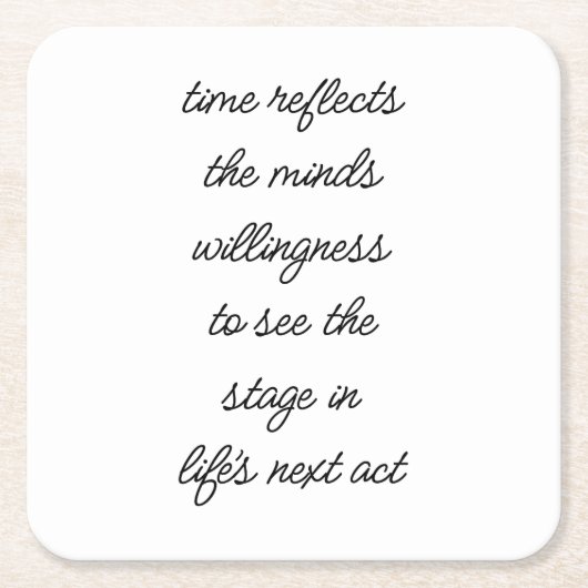 Sous-verre en papier Le prochain acte de la vie (Devant)