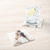 Sous-verre en papier mariage romantique (En situation)