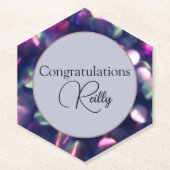 Sous-verre en papier personnalisable Berry Sparkle (Devant)