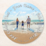 Sous-verre en papier photo personnalisé avec photo<br><div class="desc">Sous-verres en papier personnalisés avec photo et texte - Votre propre design unique - Cadeaux de sous-verres photo personnalisés pour famille / amis ou personnel - Ajoutez votre texte et votre photo - Redimensionnez et déplacez les éléments avec l'outil de personnalisation ! Choisissez la police / taille / couleur !...</div>