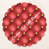 Sous-verre en papier pierre précieuse Or Rouge ave (Devant)