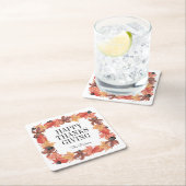 Sous-verre en papier pour Action de grâce sur le t (En situation)