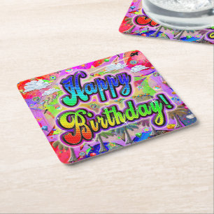Sous-verre en papier pour anniversaire Vista Expre