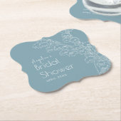 Sous-verre en papier pour douche de mariée. (Incliné)