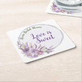 Sous-verre en papier pour la douche de mariée viol (Incliné)