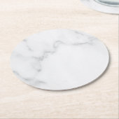 Sous-verre en papier rustique en marbre blanc simp (Incliné)