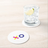 Sous-verre en papier XO (En situation)