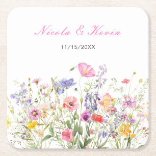 Sous-verre floral de printemps Fleur sauvage
