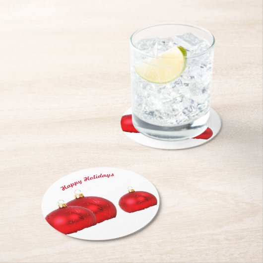 Sous-verre Joyeuses Fêtes (En situation)