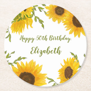 Sous-verre Tournesols Aquarelle 50e Anniversaire