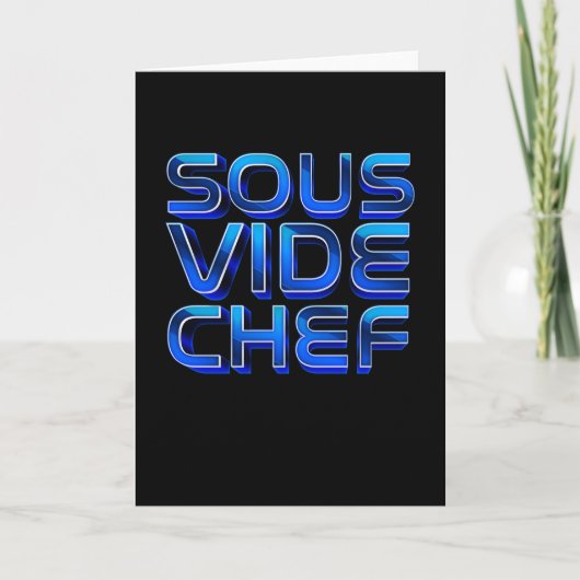 Sous Vide Chef Cooking Kitchen Food Cook Kaart (Voorkant)