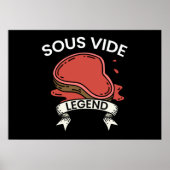 Sous Vide Legend Cook Kitchen Funny Cooking Poster (Voorkant)