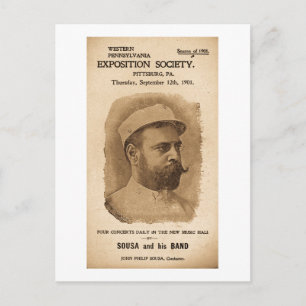 Sousa en zijn band 1901 -  reclame briefkaart