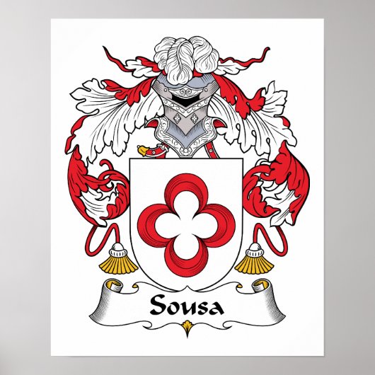 Sousa Family Crest Poster (Voorkant)